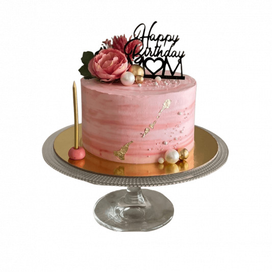 Pink Birthday Cake For Mom