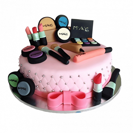 Make up Theme Fondant Cake online delivery in Noida, Delhi, NCR, Gurgaon