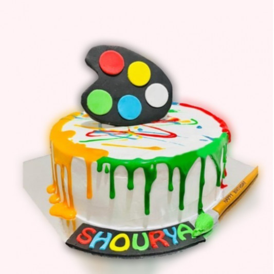 Painting Theme Cake online delivery in Noida, Delhi, NCR, Gurgaon